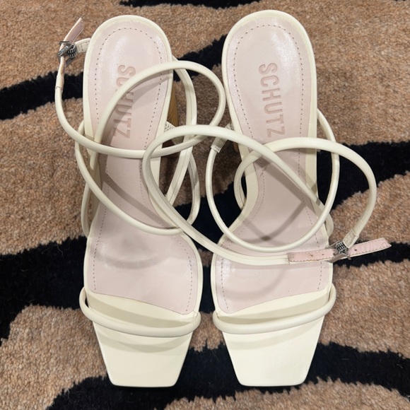 Schutz Ambrielle sandal in Vanilla Ice Nappa leather - Picture 5 of 10